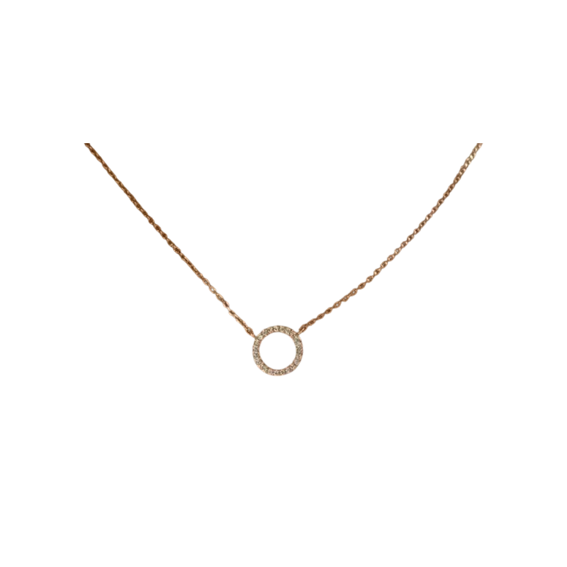 Crystal circle necklace, necklace