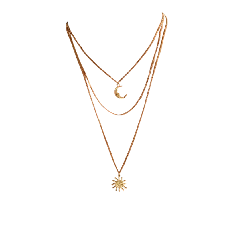 Sun, the stars, and moon necklace, necklace