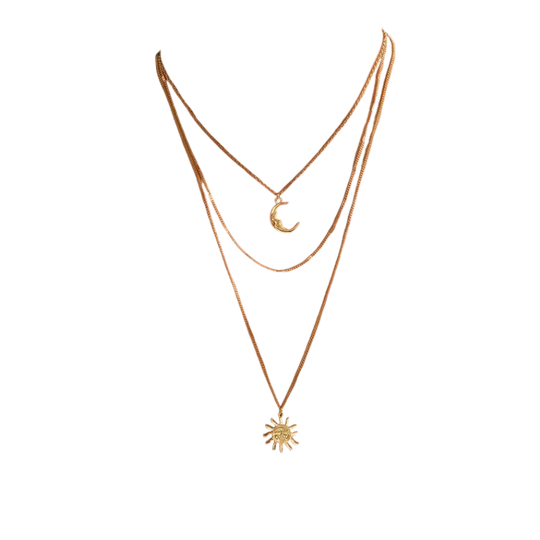 Sun, the stars, and moon necklace, necklace