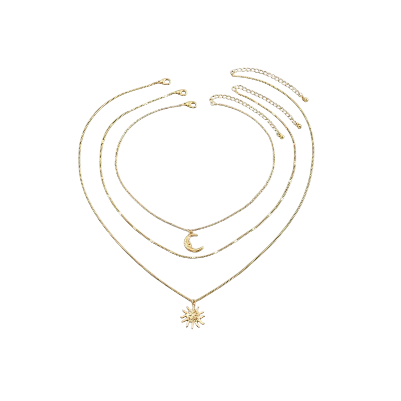 Sun, the stars, and moon necklace, clasp