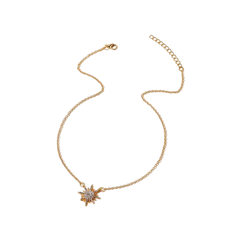 Starburst sparkle necklace, clasp