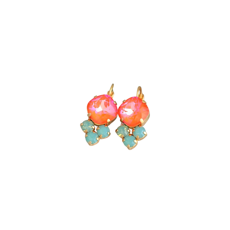 Boho crystal earrings, earrings