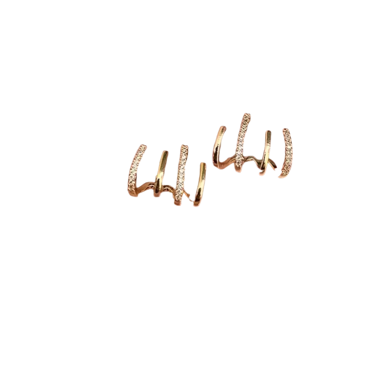 Wraparound earlobe earrings, earrings