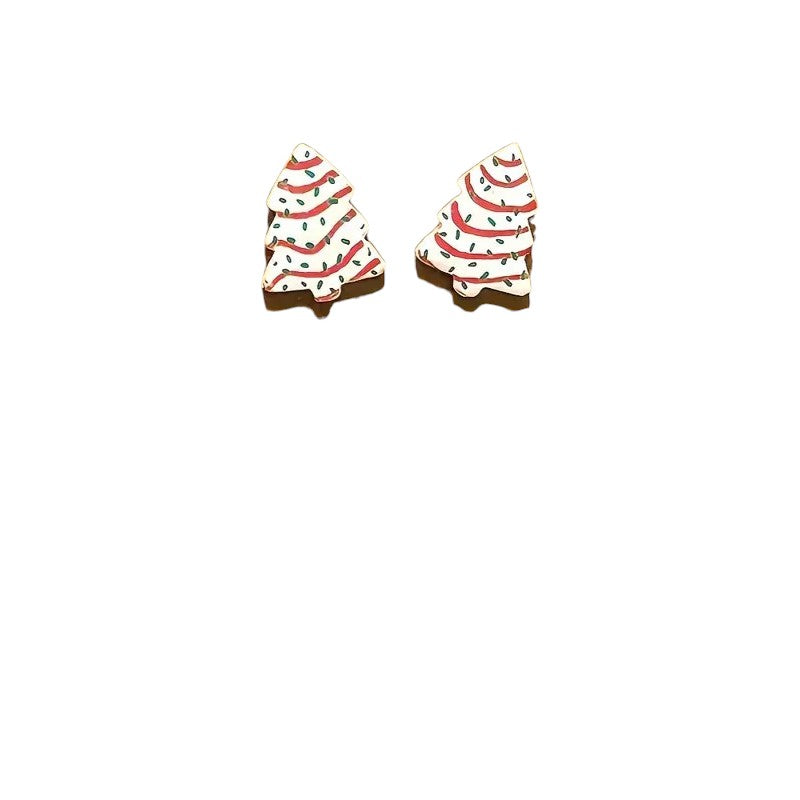 Christmas Cake Earrings, earrings