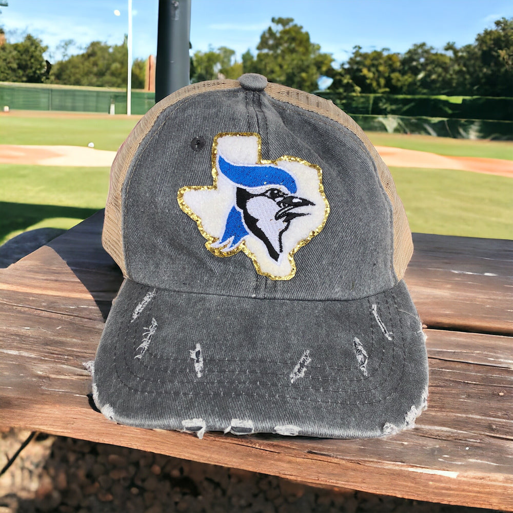 Needville Bluejays SnapBack, brim stitching