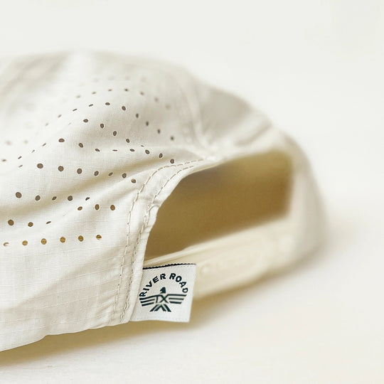 Rainbow Trout Snapback Hat, brim stitching