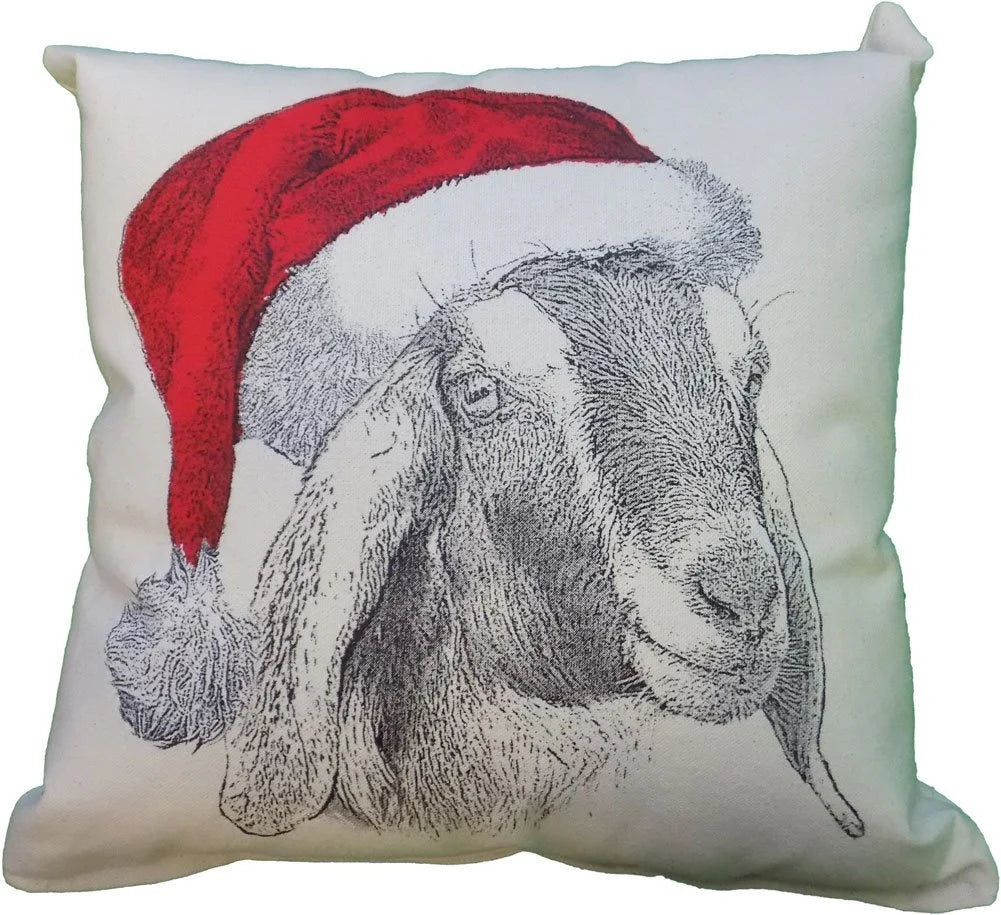Santa goat pillow, home textile