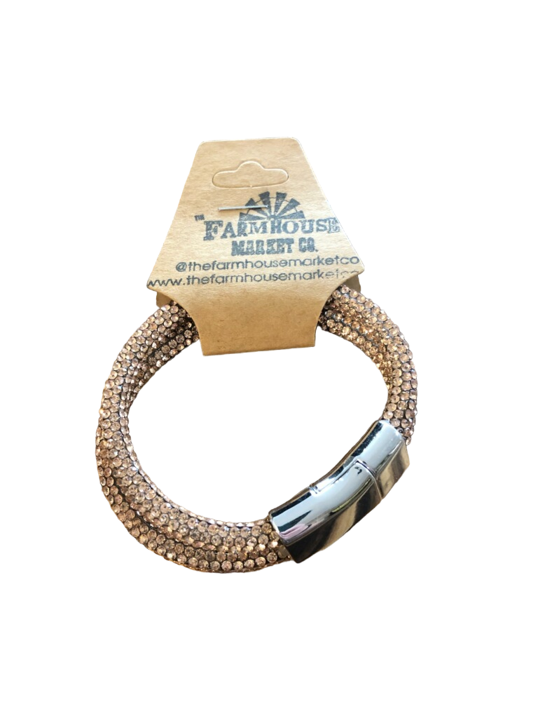 Champagne crystal bracelet, bracelet