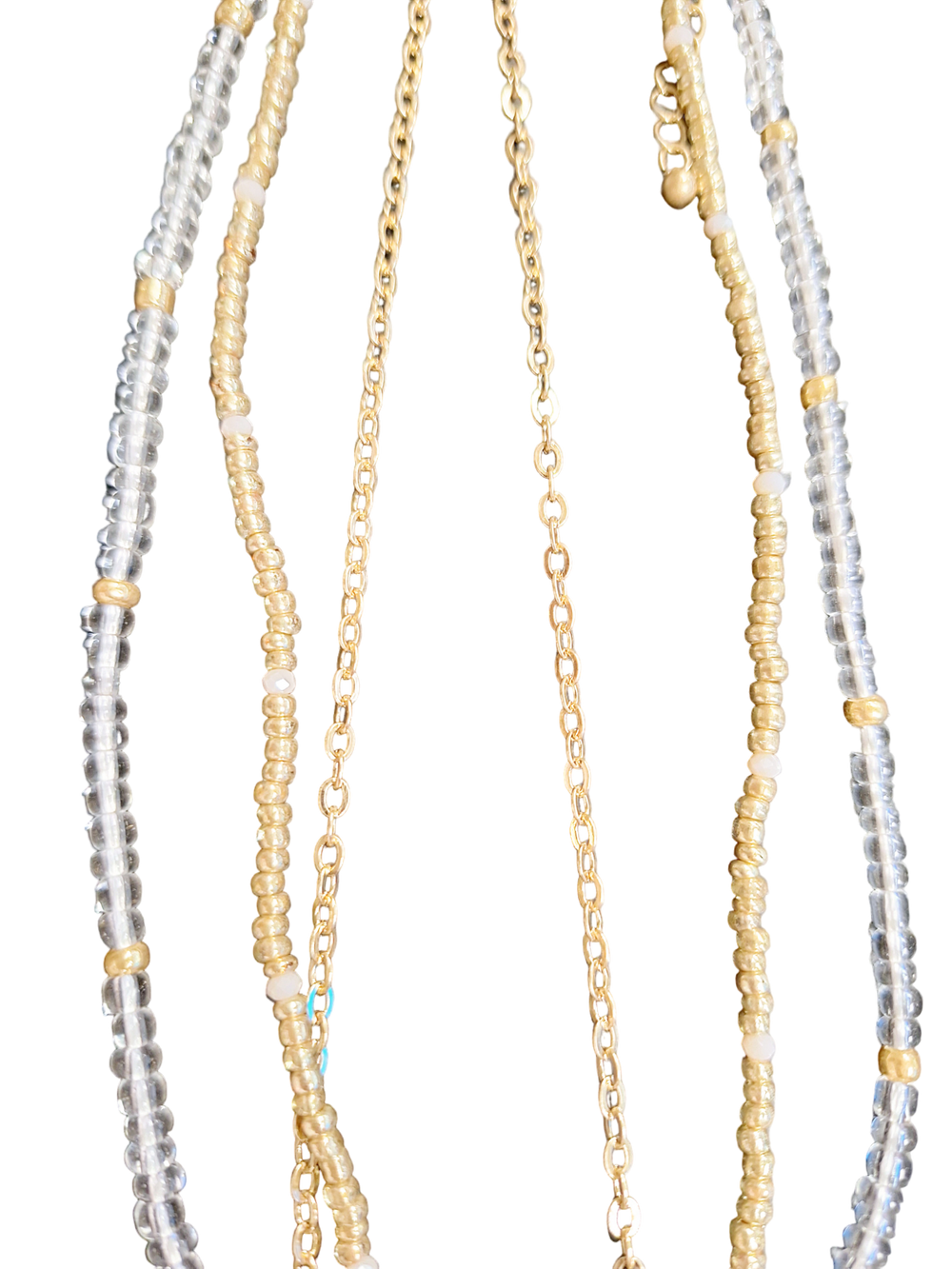 Layered Goldtone Necklace, clasp