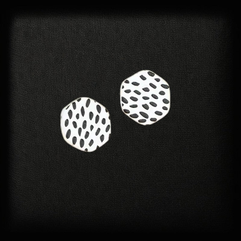 Black and White Speckle Studs