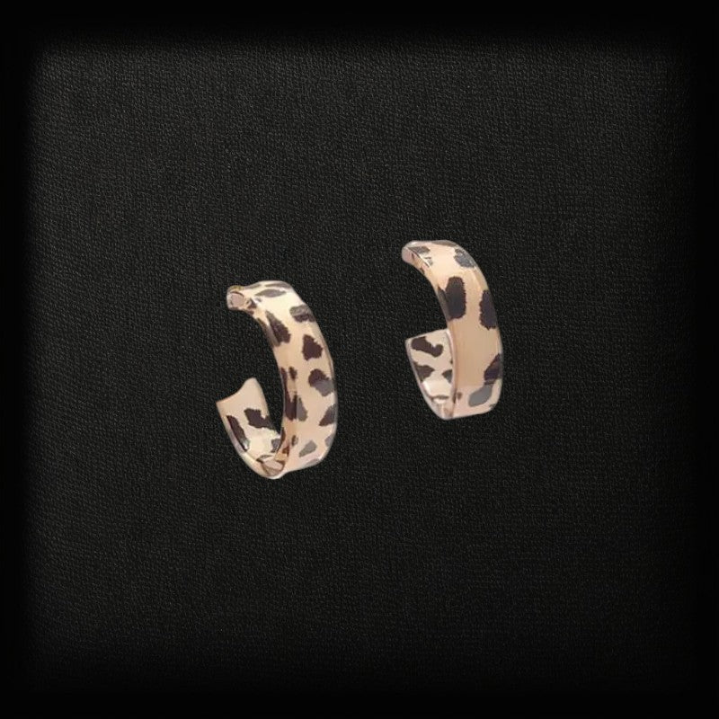 Leopard Hoop Earrings