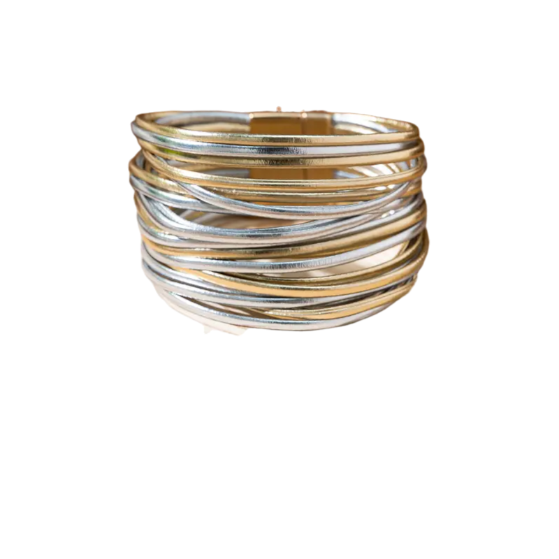 Silver and Gold layered bracelet