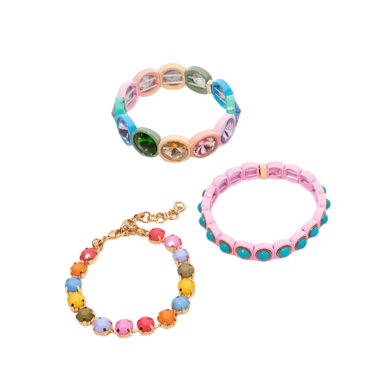 Pastel bracelet stack