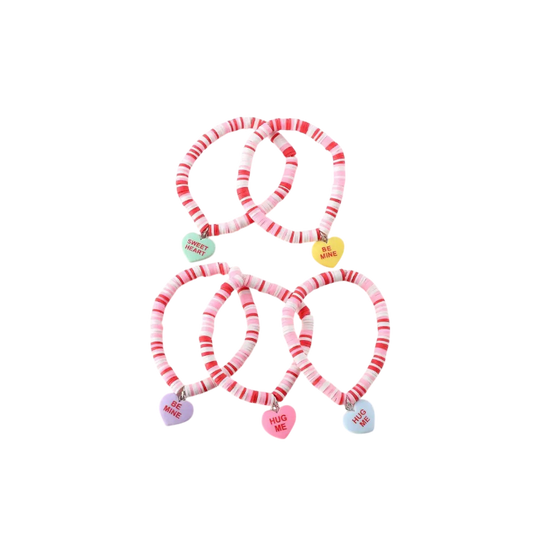 Candy Heart bracelet stack