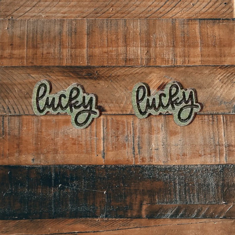 Wooden Green Lucky Studs