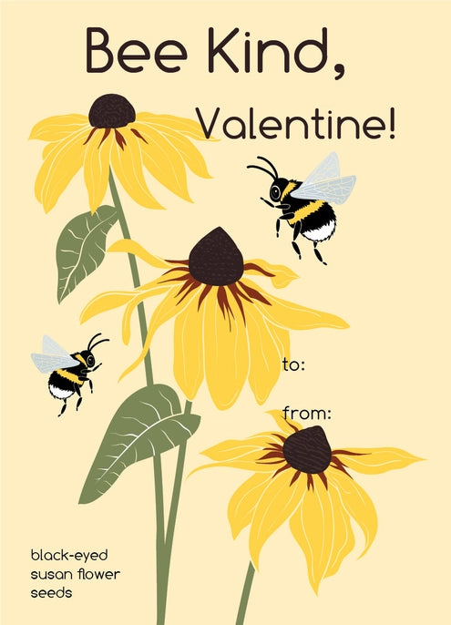 Bee Kind, Valentine! Favor Valentine Seed Packets