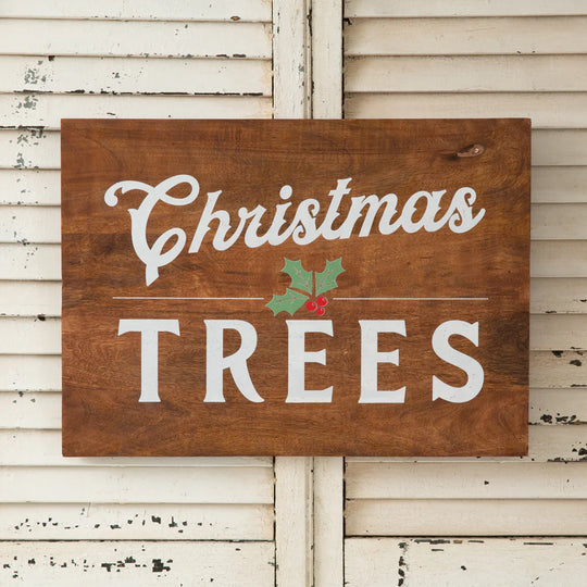 Christmas Trees Wooden Sign