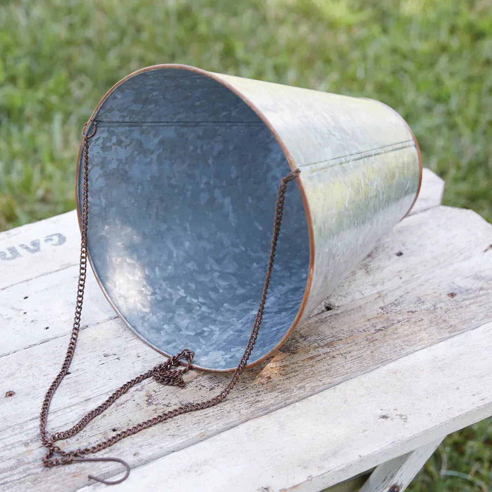 metal cone hanging planter Metal Cone Hanging Planter