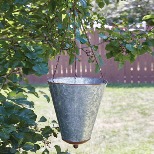 Metal Cone Hanging Planter