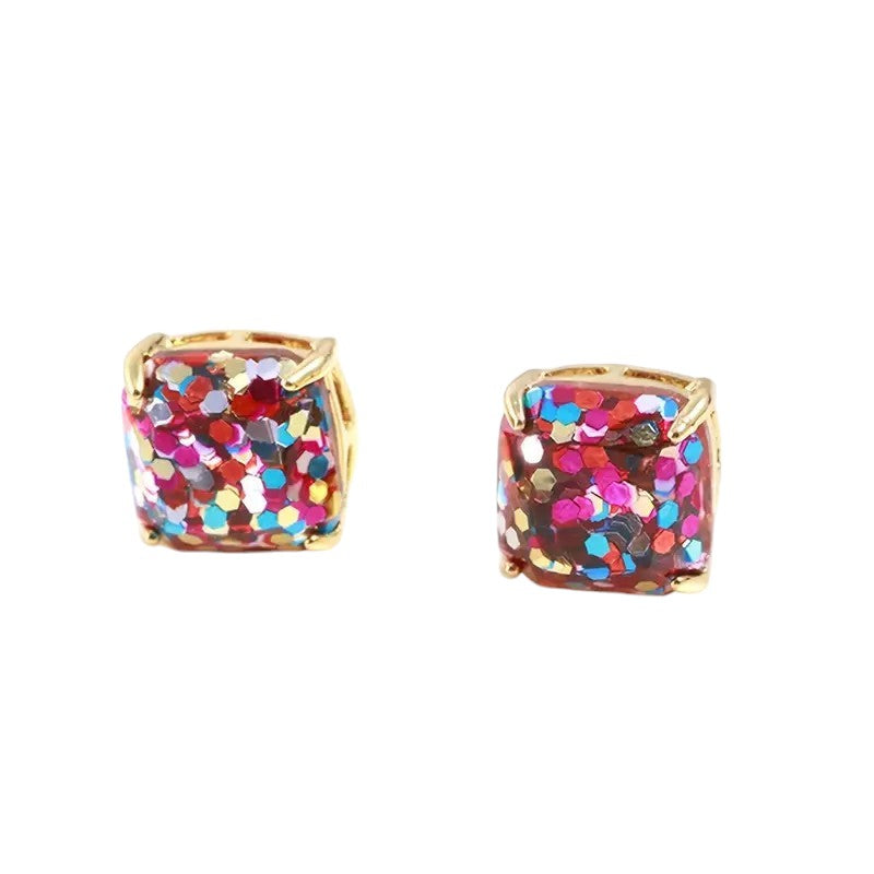 Confetti Glitter Studs