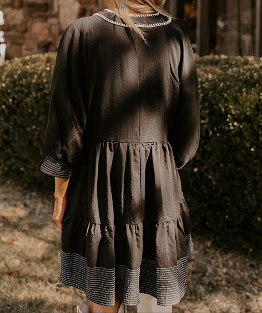 Stitched Tiered Mini Dress August.