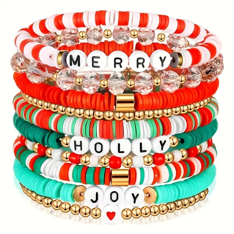 Merry Holly Bracelet Stack