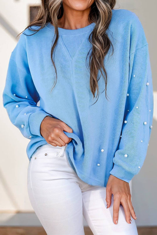 Miss Pearl Drop Shoulder Sweatshirt