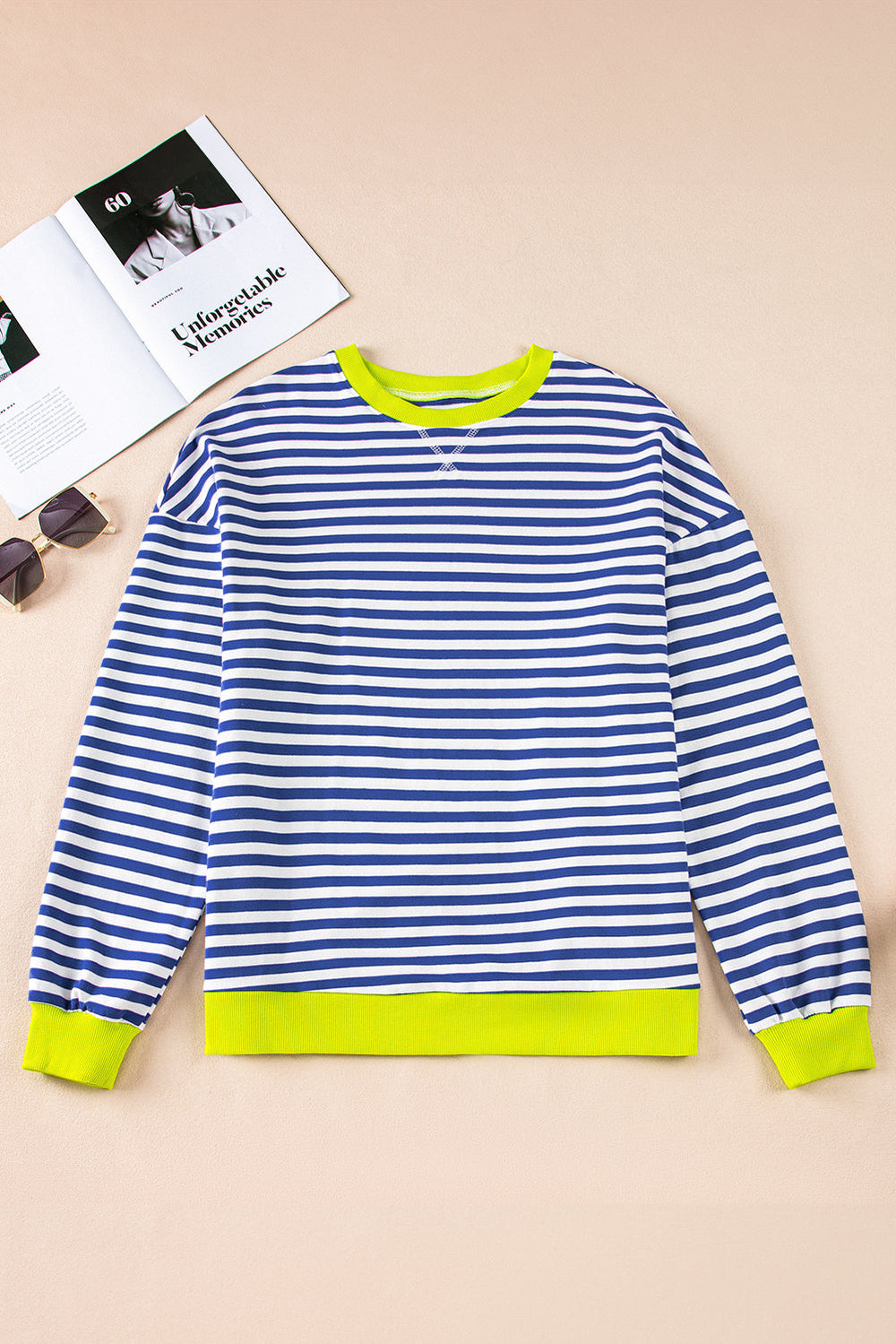 Blue Stripe Baggy Sweatshirt LT