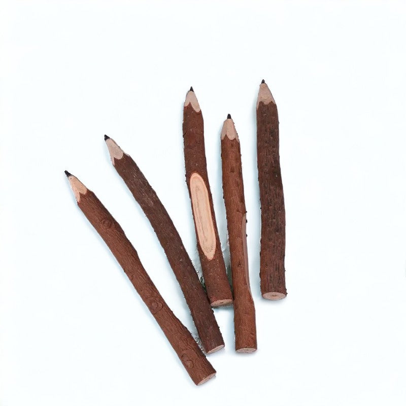 Wood log pencils