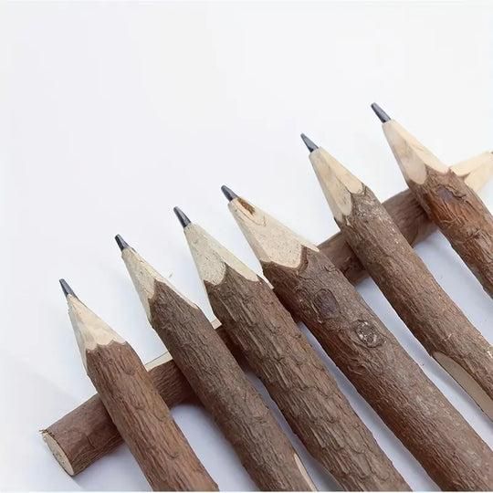 Wood log pencils