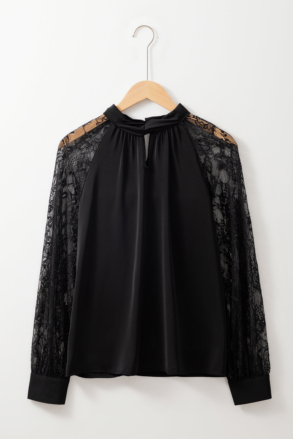 Black Floral Lace Blouse July.