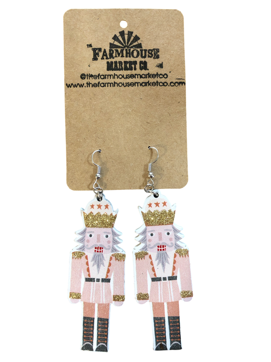 Wooden Nutcracker Earrings