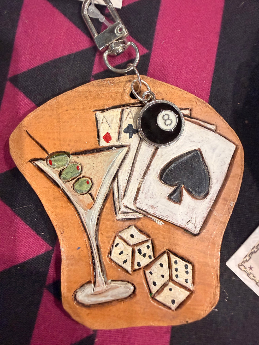 Tini Time Leather Key Chain Charm