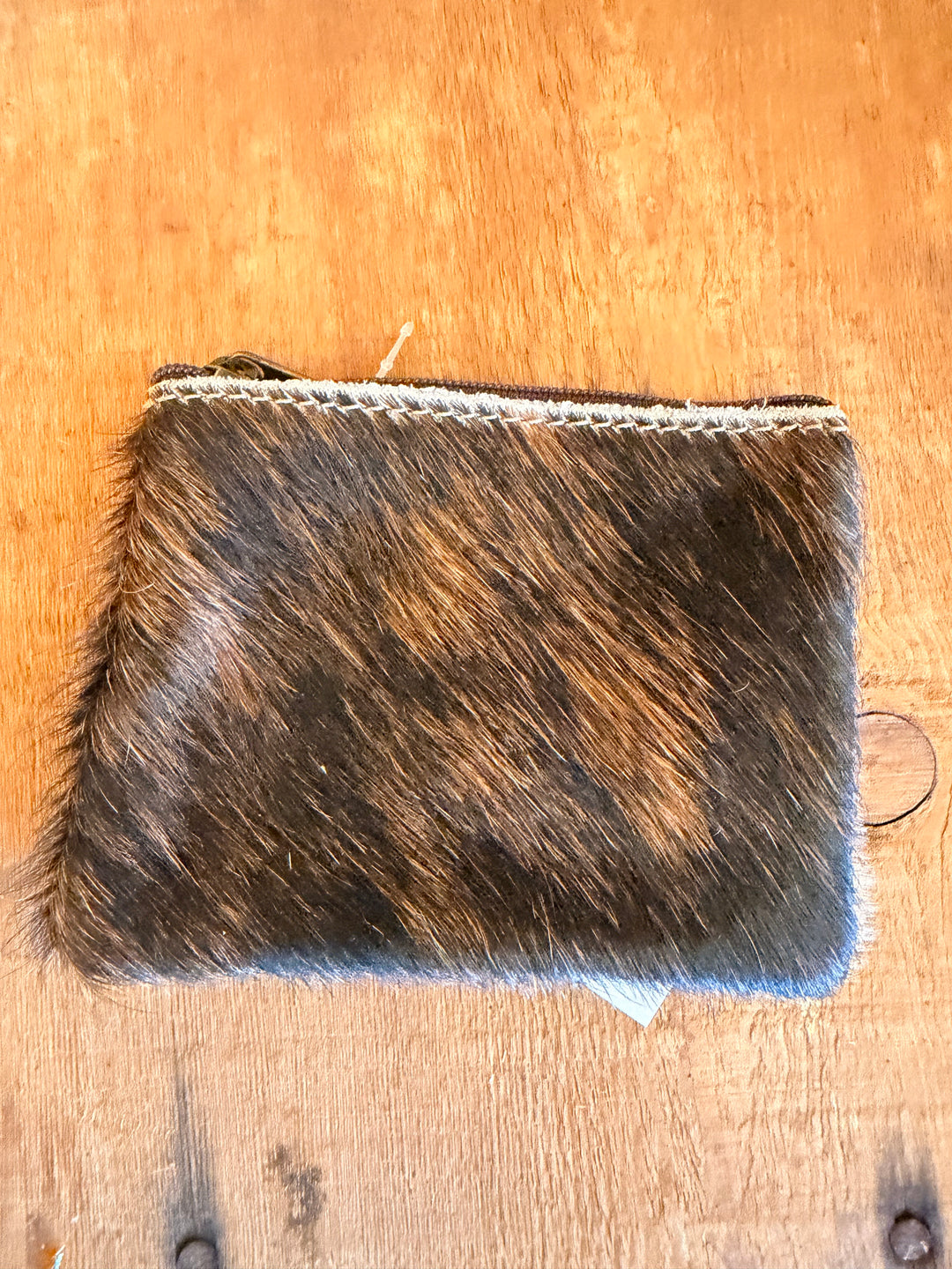 Cowhide Brindle Coin Purse