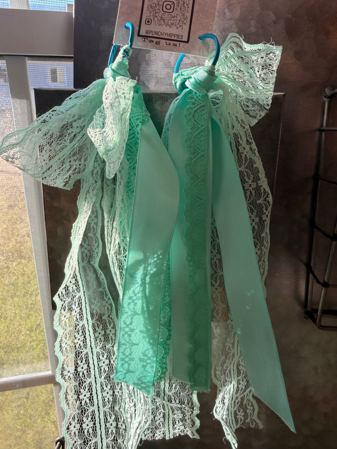Boot Bow Clips Seafoam