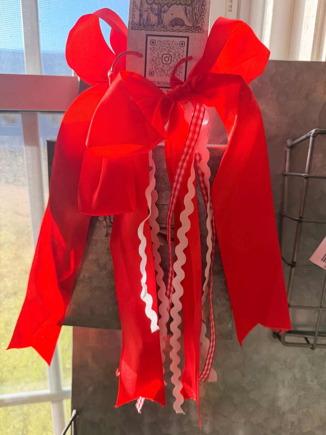 Boot Bow Clips red