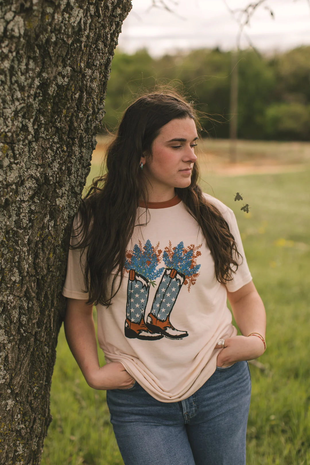 Boots and Bluebonnets Ringer Tee