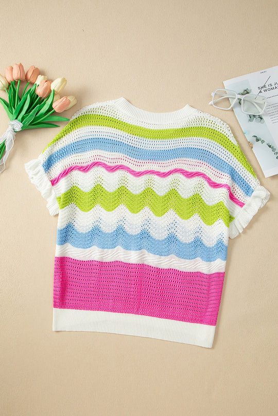 Striped Crochet Top LT