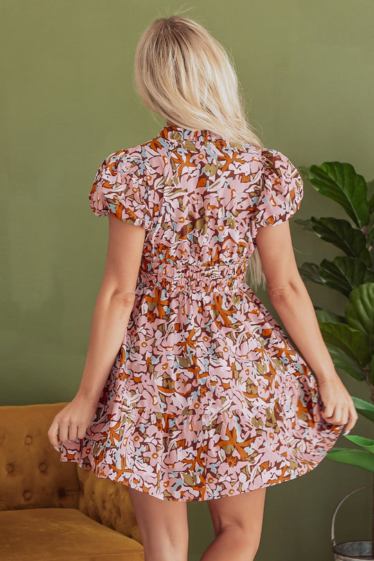 Pink and Orange Floral Dress LT