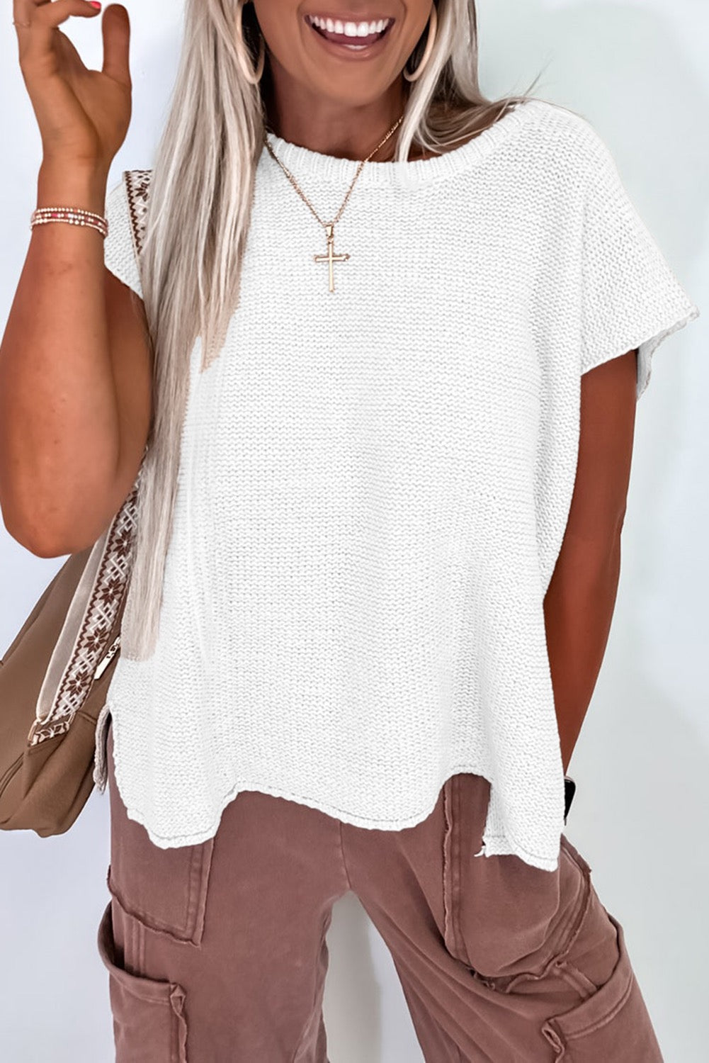 White Sweater Top LT