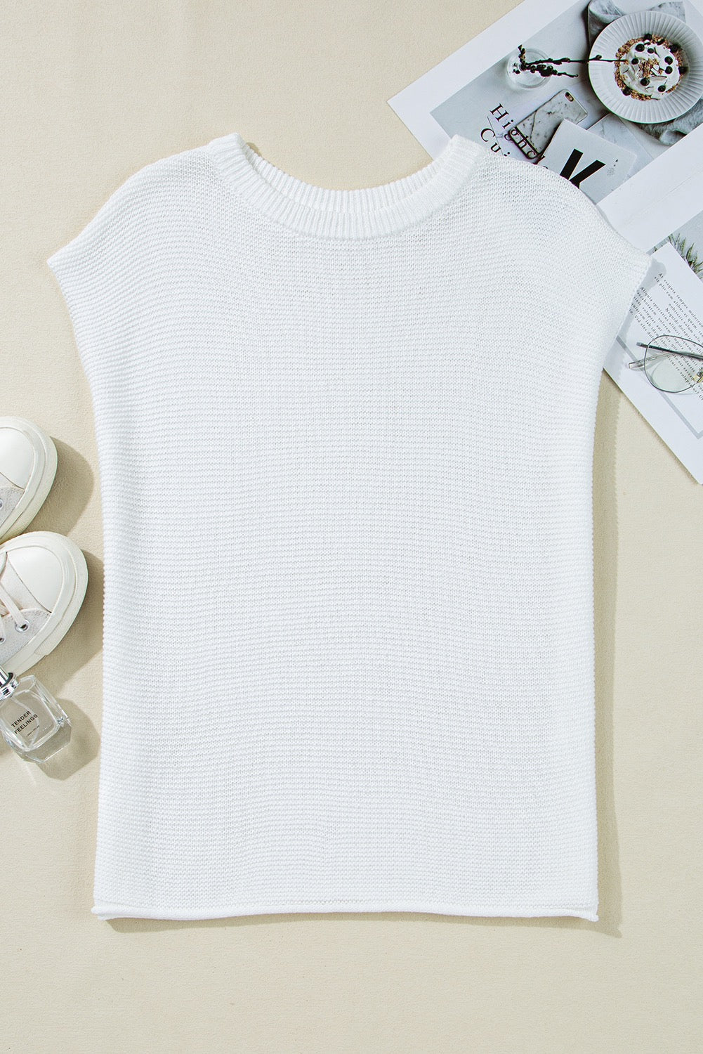 White Sweater Top LT