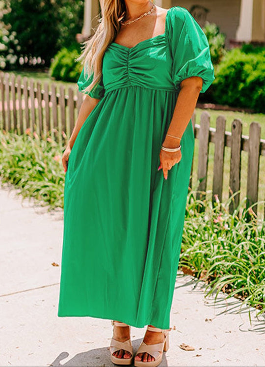 Green Plus Size Long Dress LT