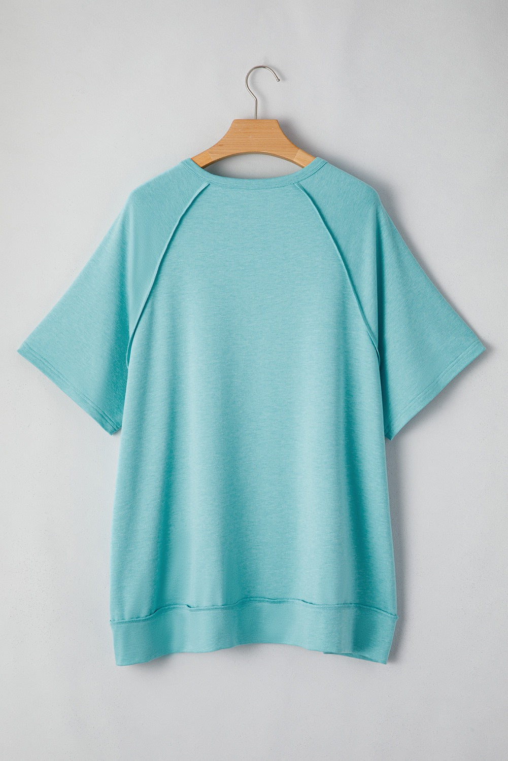 Blue Patchwork Plus Size Top LT