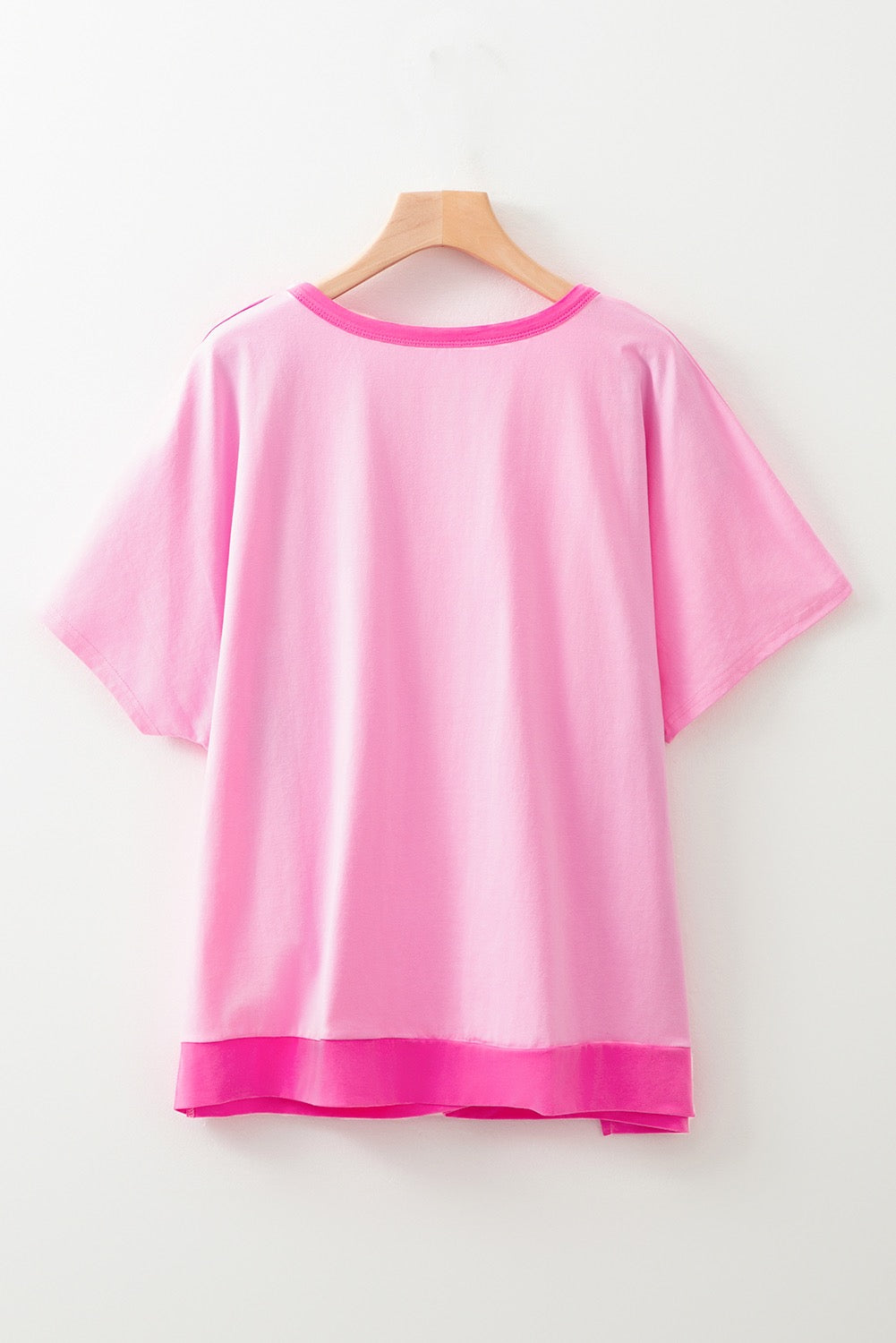 Pink Patchwork Plus Size Top LT