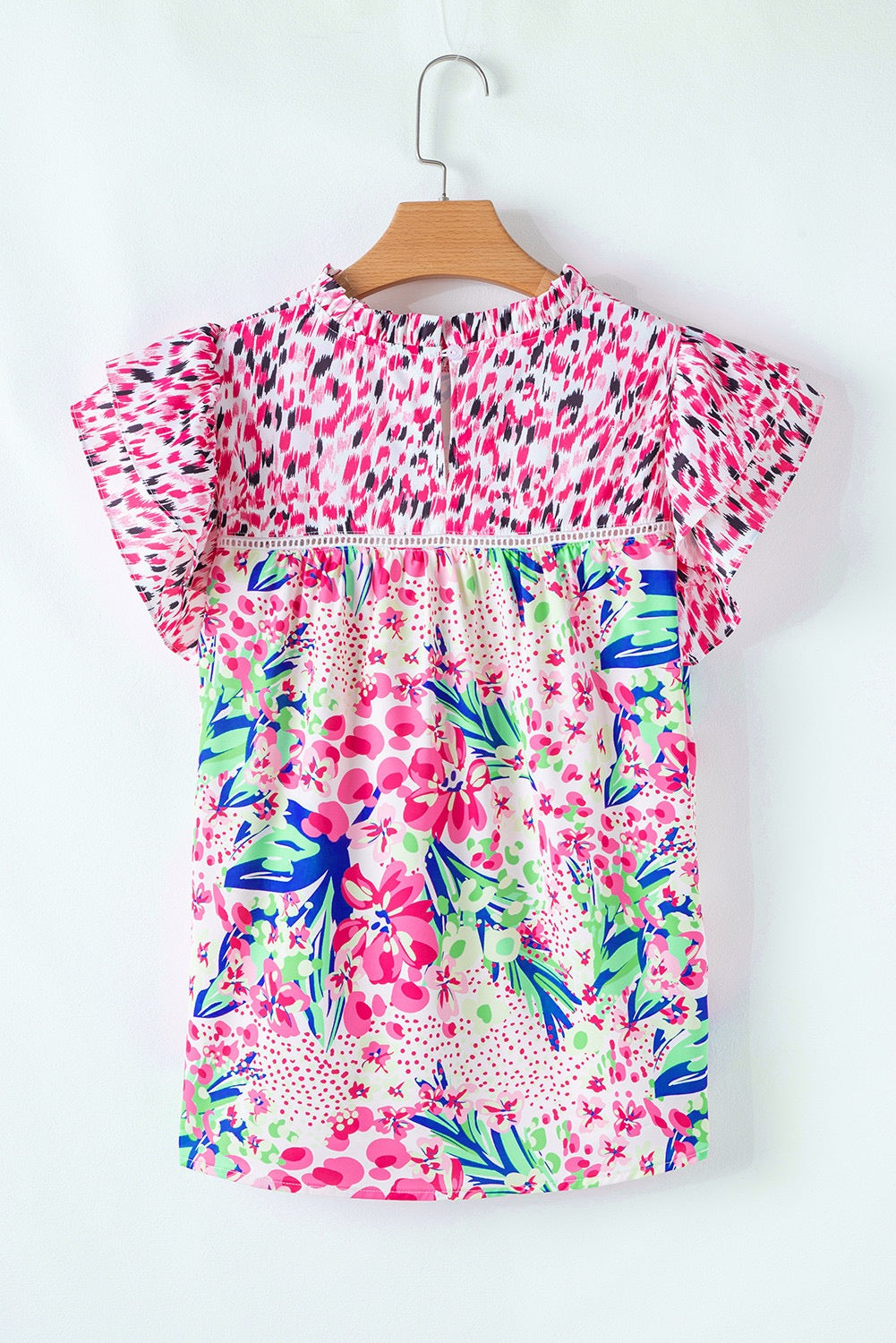 Pink Abstract Floral Blouse March.