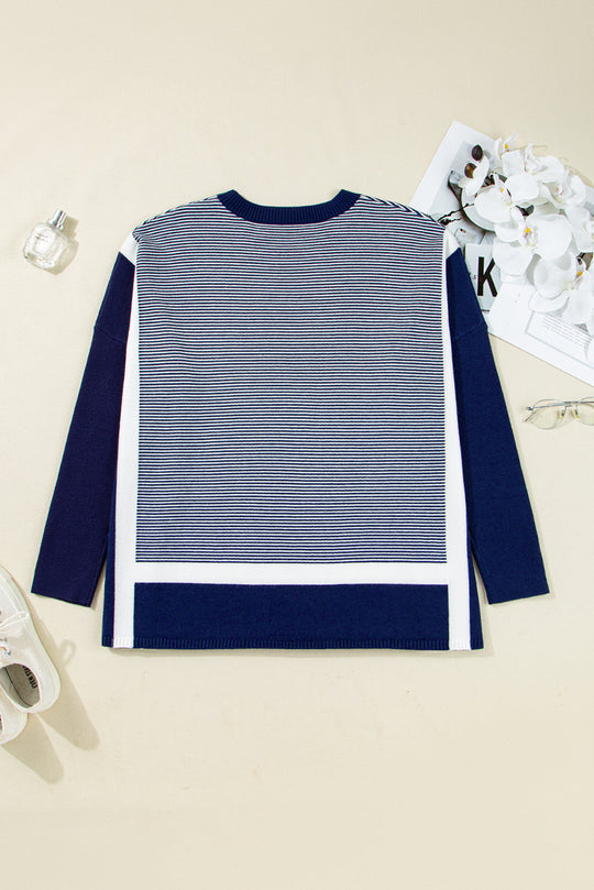 Stripe Dolman Oversized Tunic LT