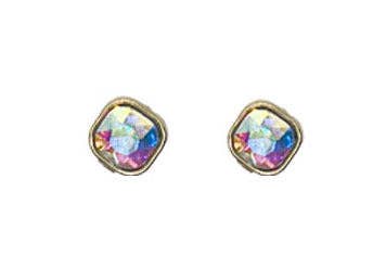 Aurora Borealis Stud Earrings: Aurora Borealis / One Size