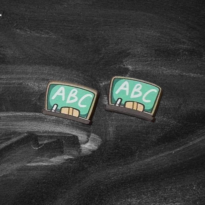 ABC Chalkboard Studs