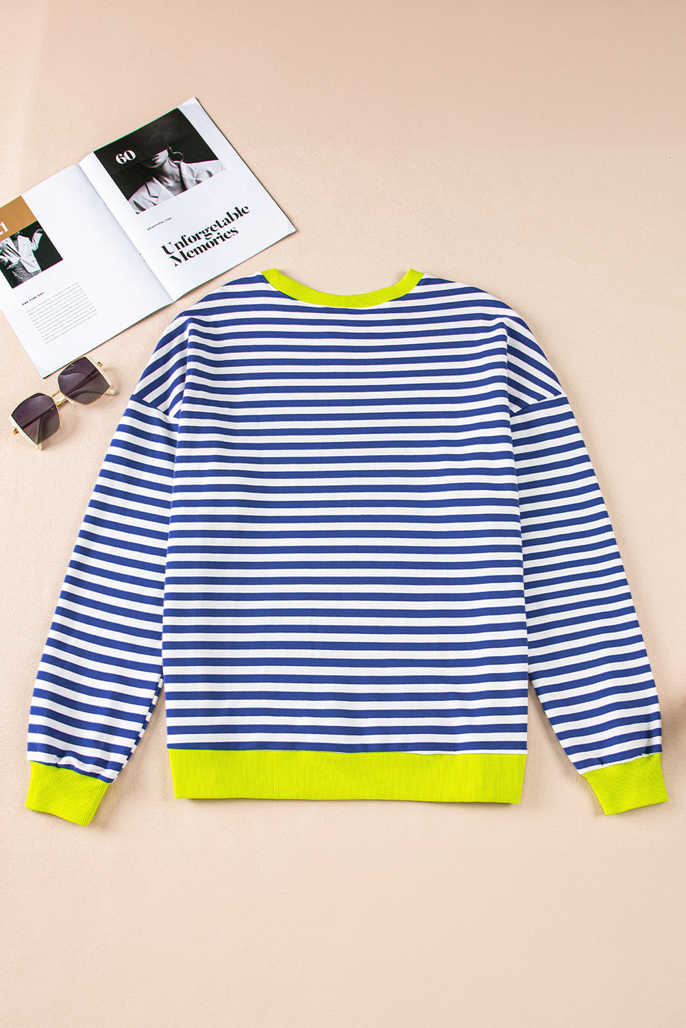Blue Stripe Baggy Sweatshirt LT