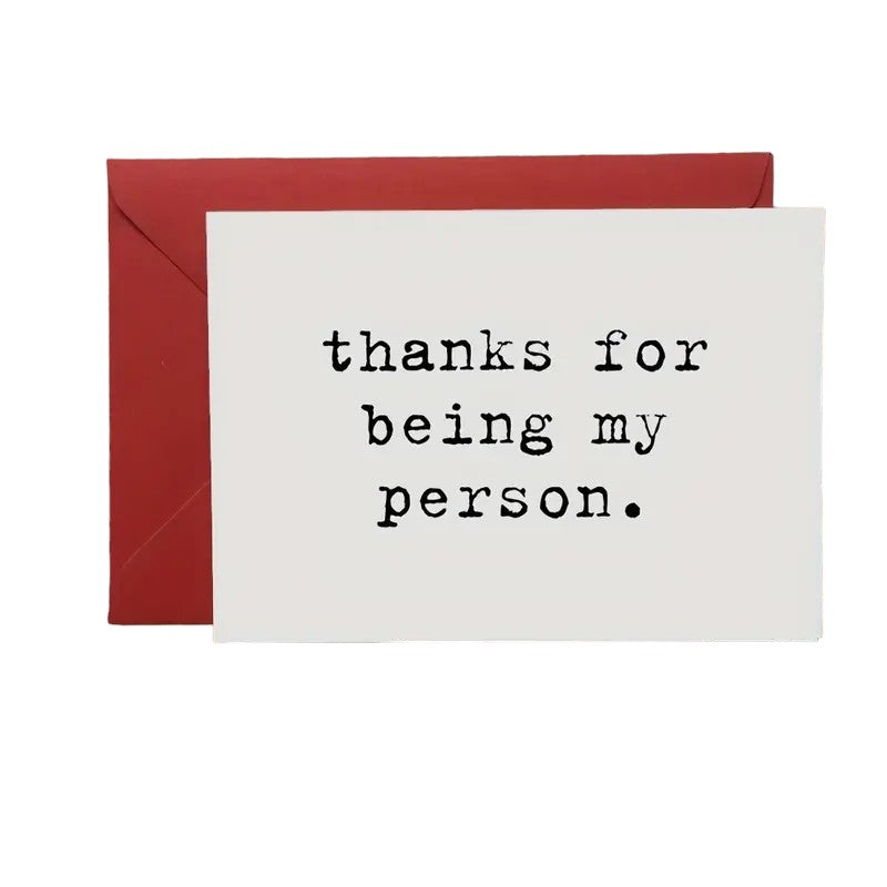 Thanks for Being my Person Card